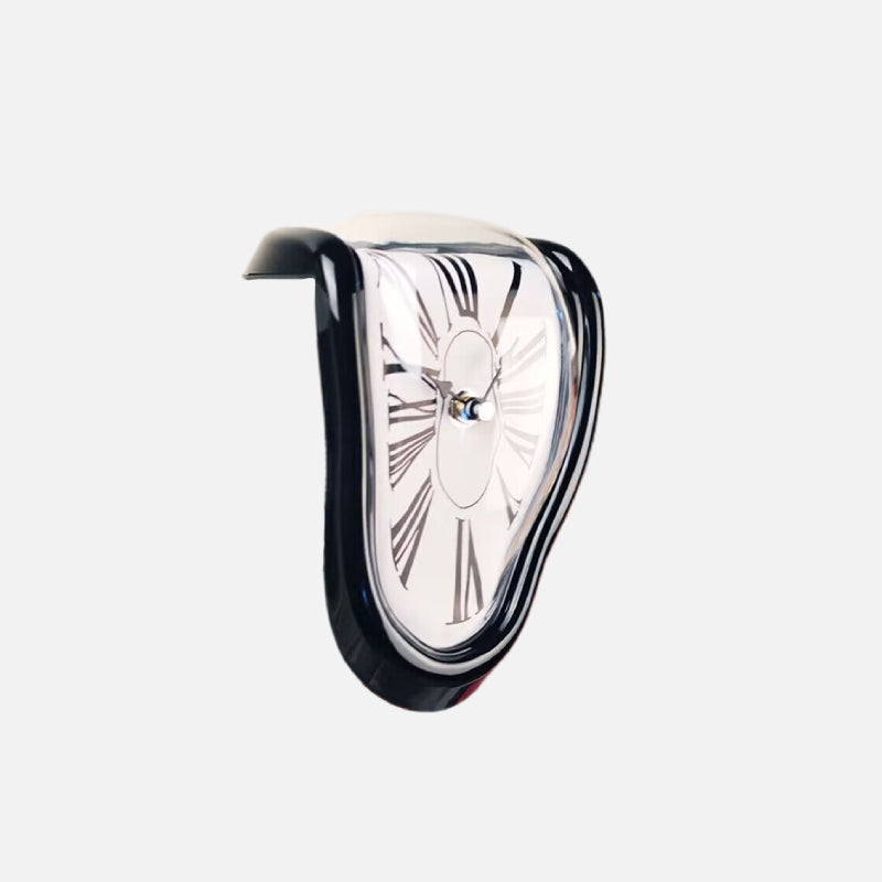 Dali Melting Clock – Surreal Art Timepiece in Gold, Silver, White, and Black 10