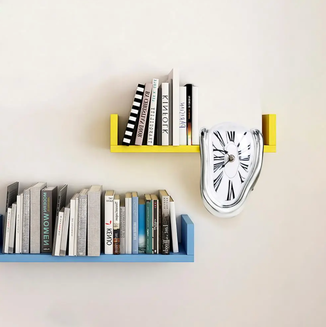 Dali Melting Clock – Surreal Art Timepiece in Gold, Silver, White, and Black 4