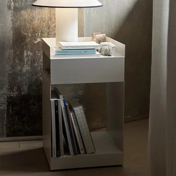 Danish Origami Style Metal Side Table – Minimalist Sculptural Design 5