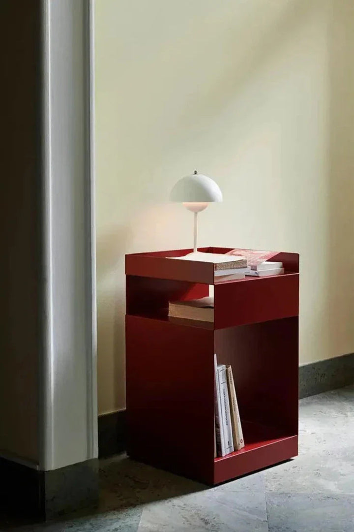 Danish Origami Style Metal Side Table – Minimalist Sculptural Design 9
