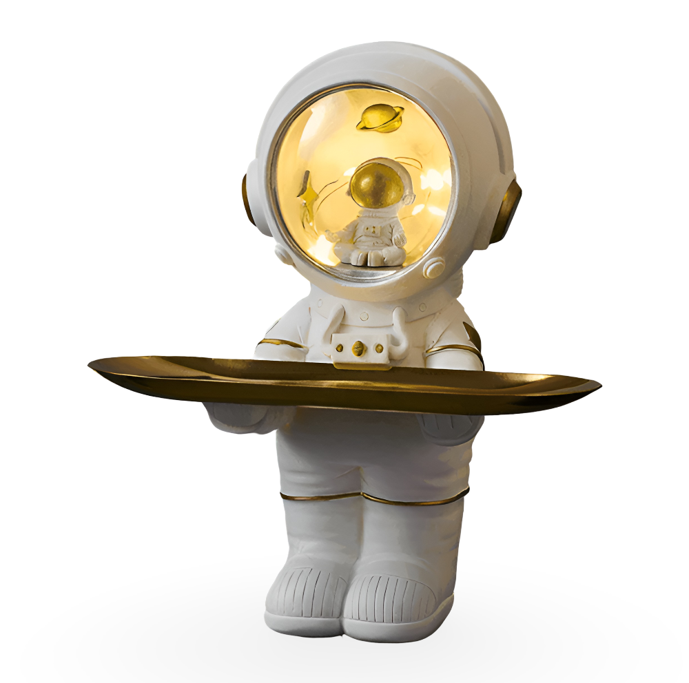 Decorative Astronaut Tray with LED Light – Stylish Storage Solution for Keys and Accessories, Medium Size 8