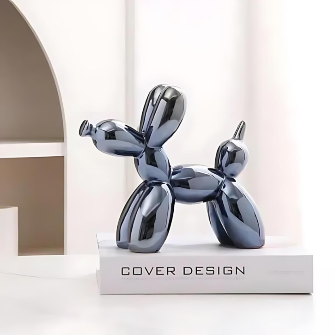 Decorative Ceramic Balloon Dog Figurine – Modern Art Sculpture for Home or Office, Playful Design, 18x22 cm, Available in Multiple Colors 0