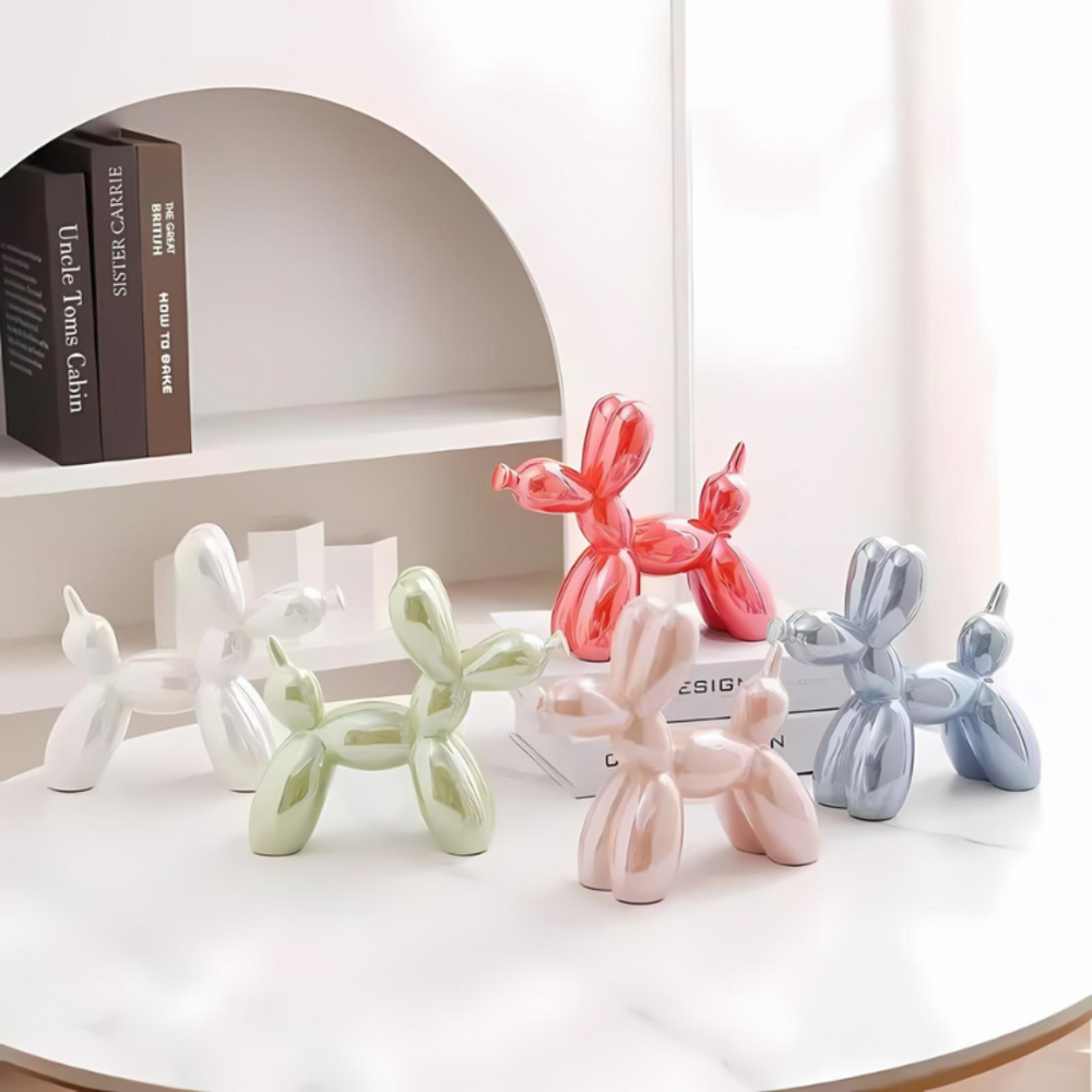 Decorative Ceramic Balloon Dog Figurine – Modern Art Sculpture for Home or Office, Playful Design, 18x22 cm, Available in Multiple Colors 1
