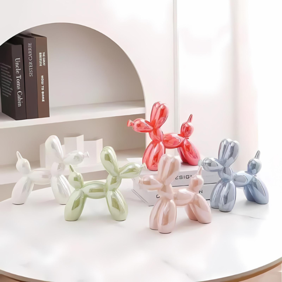 Decorative Ceramic Balloon Dog Figurine – Modern Art Sculpture for Home or Office, Playful Design, 18x22 cm, Available in Multiple Colors 1