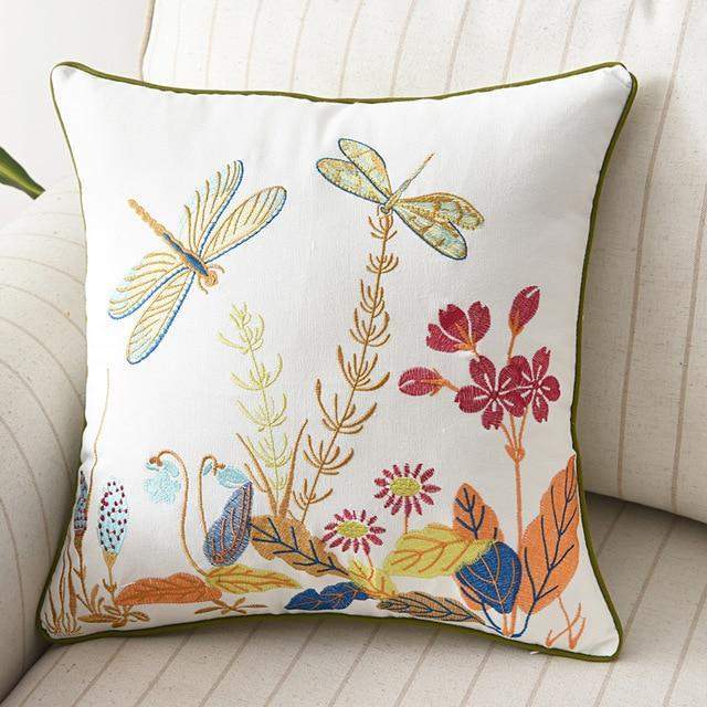 Decorative Cushion Cover with Traditional Embroidery – Country Style 45x45 cm 0