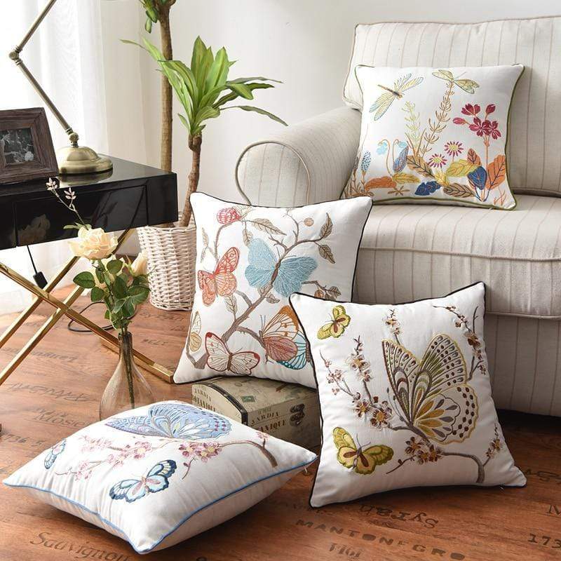 Decorative Cushion Cover with Traditional Embroidery – Country Style 45x45 cm 1