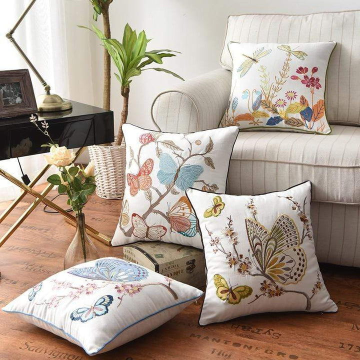 Decorative Cushion Cover with Traditional Embroidery – Country Style 45x45 cm 1