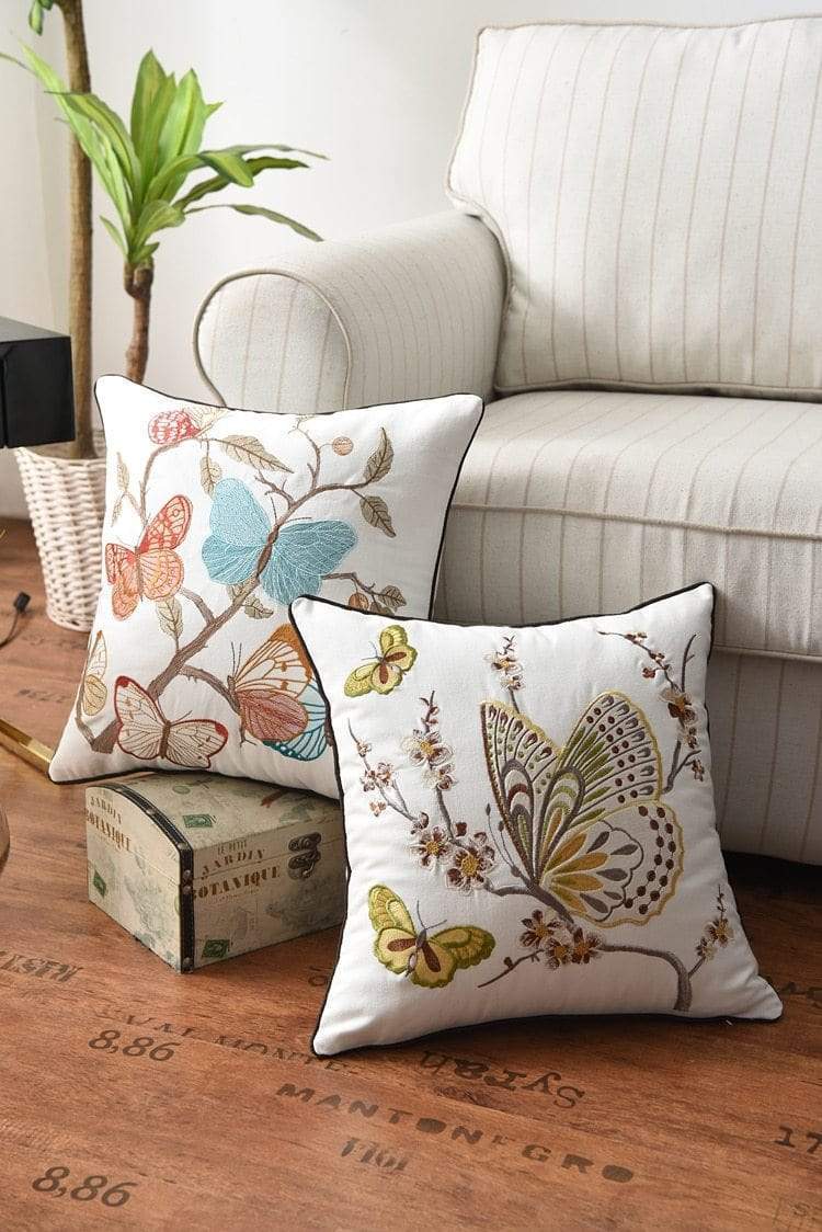 Decorative Cushion Cover with Traditional Embroidery – Country Style 45x45 cm 7