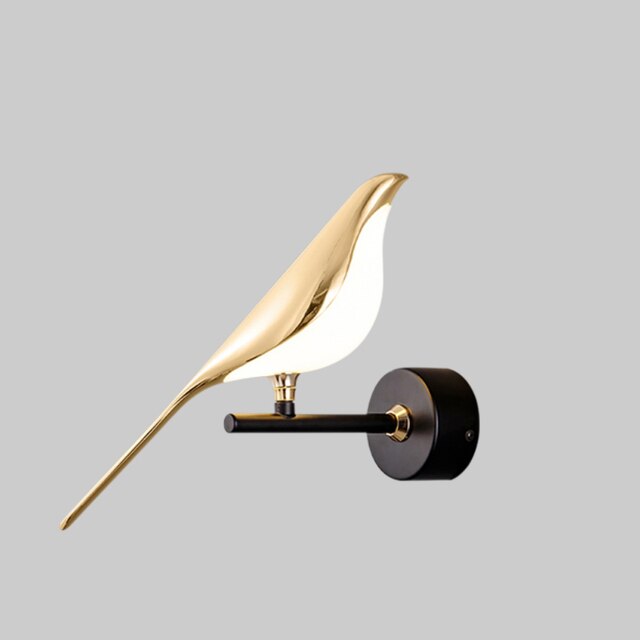 Decorative LED Wall Lamp with Bird Design – Adjustable Light Color and Orientation 0