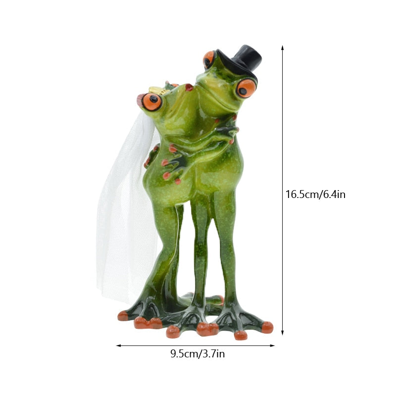 Decorative Resin Frog Sculpture for Home and Office - Unique Design, Durable Material, Compact Size 11