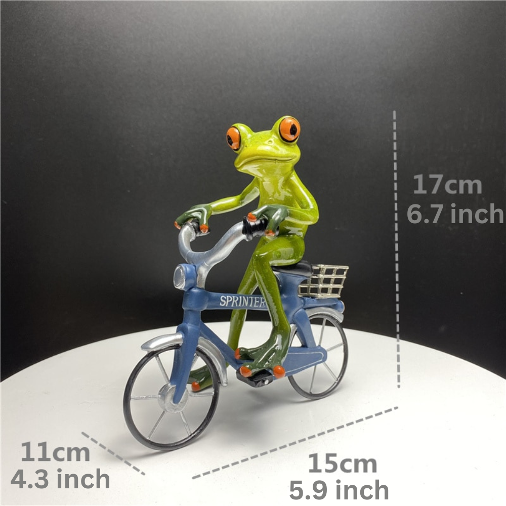 Decorative Resin Frog Sculpture for Home and Office - Unique Design, Durable Material, Compact Size 4