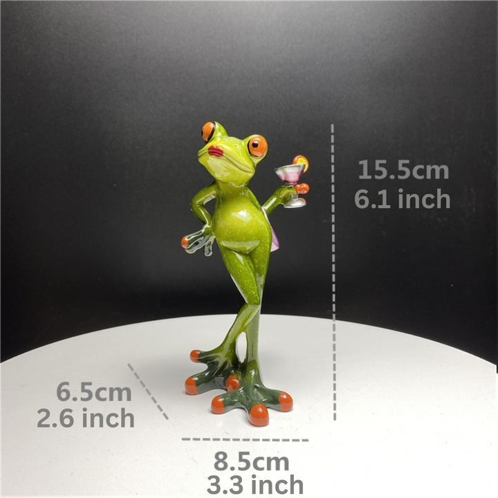 Decorative Resin Frog Sculpture for Home and Office - Unique Design, Durable Material, Compact Size 5