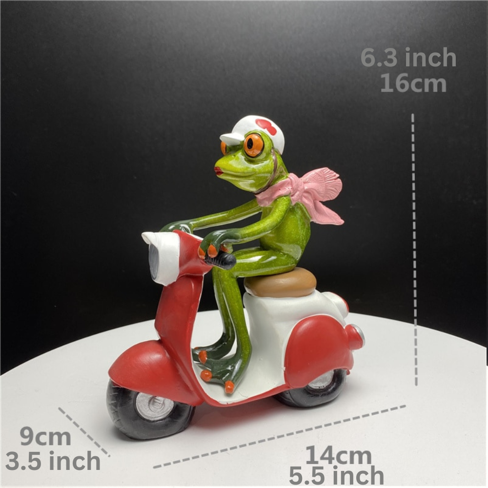 Decorative Resin Frog Sculpture for Home and Office - Unique Design, Durable Material, Compact Size 6