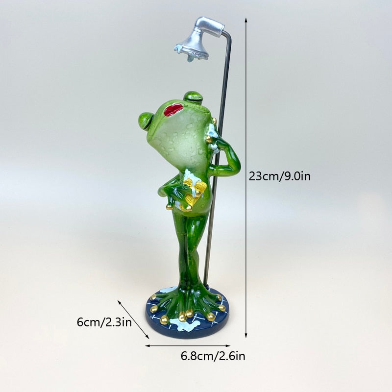 Decorative Resin Frog Sculpture for Home and Office - Unique Design, Durable Material, Compact Size 8