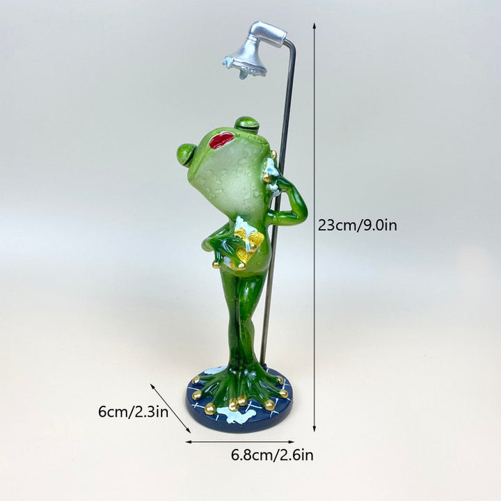 Decorative Resin Frog Sculpture for Home and Office - Unique Design, Durable Material, Compact Size 8