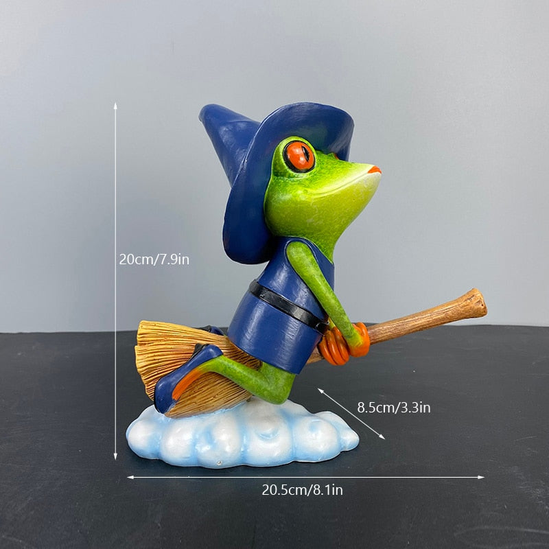 Decorative Resin Frog Sculpture for Home and Office - Unique Design, Durable Material, Compact Size 9