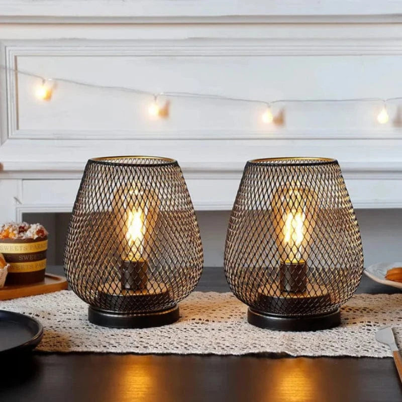 Dimmable LED Lantern Set – Battery Operated Metal Lanterns for Elegant Indoor and Outdoor Lighting 1