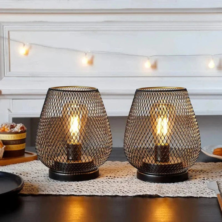 Dimmable LED Lantern Set – Battery Operated Metal Lanterns for Elegant Indoor and Outdoor Lighting 1