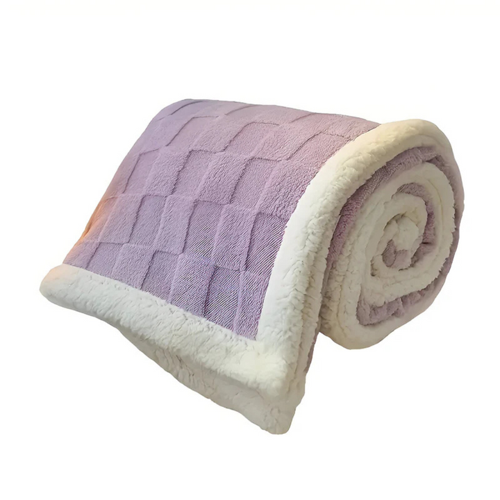 Double-Sided Sherpa and Fleece Blanket – Super Soft Plaid for Ultimate Warmth 8