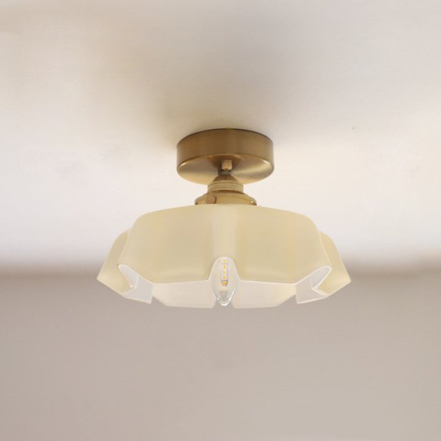 Draped Flower Retro Glass Pendant Light – Elegant Floral Design in Pastel Colors 8