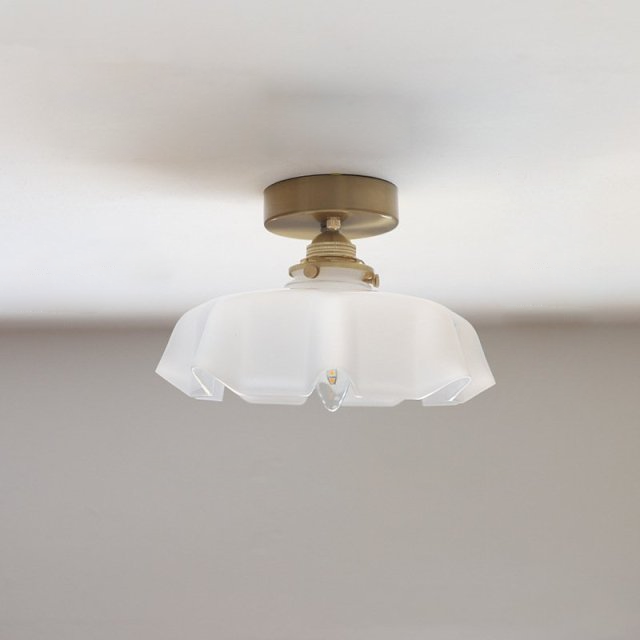 Draped Flower Retro Glass Pendant Light – Elegant Floral Design in Pastel Colors 9