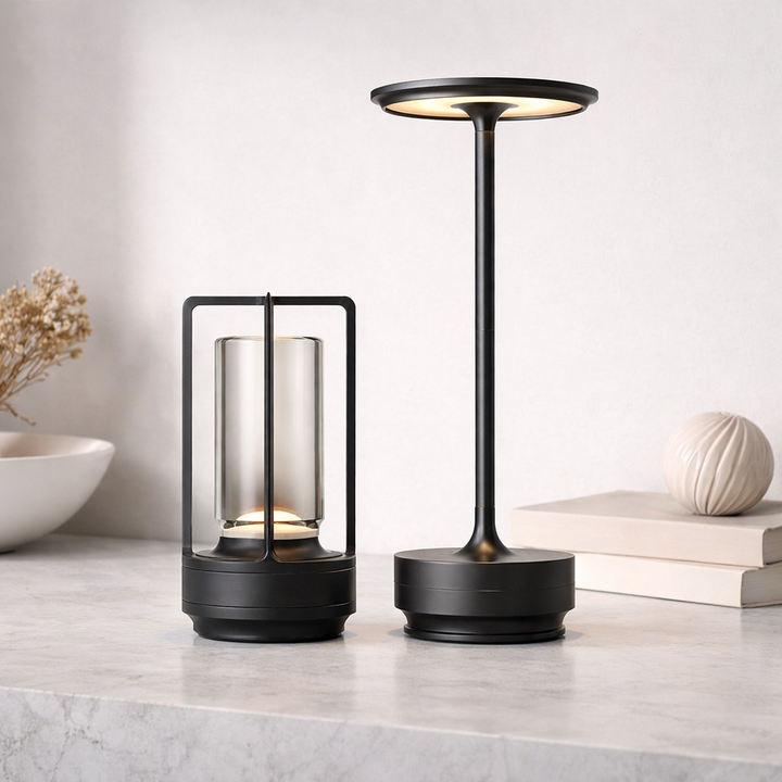 Dynamo LED Table Lamp - Touch Control, Dimmable, Copper & Crystal Finish - Ideal for Bedside or Desk Use 1