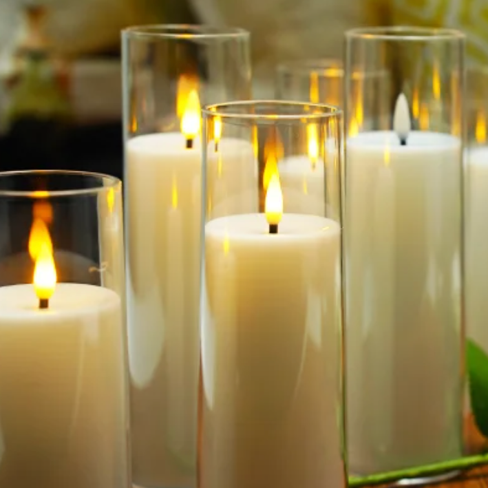 Elegant 9-Piece Flameless Acrylic Candle Set with Remote Control and Timer – Safe LED Flickering Candles for Home Décor 6