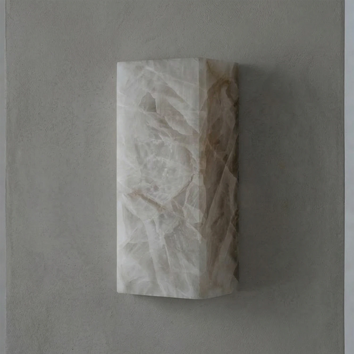 Elegant Alabaster Wall Light Sconce – Modern Transitional Design with Integrated LED for Bathroom and Living Room 1