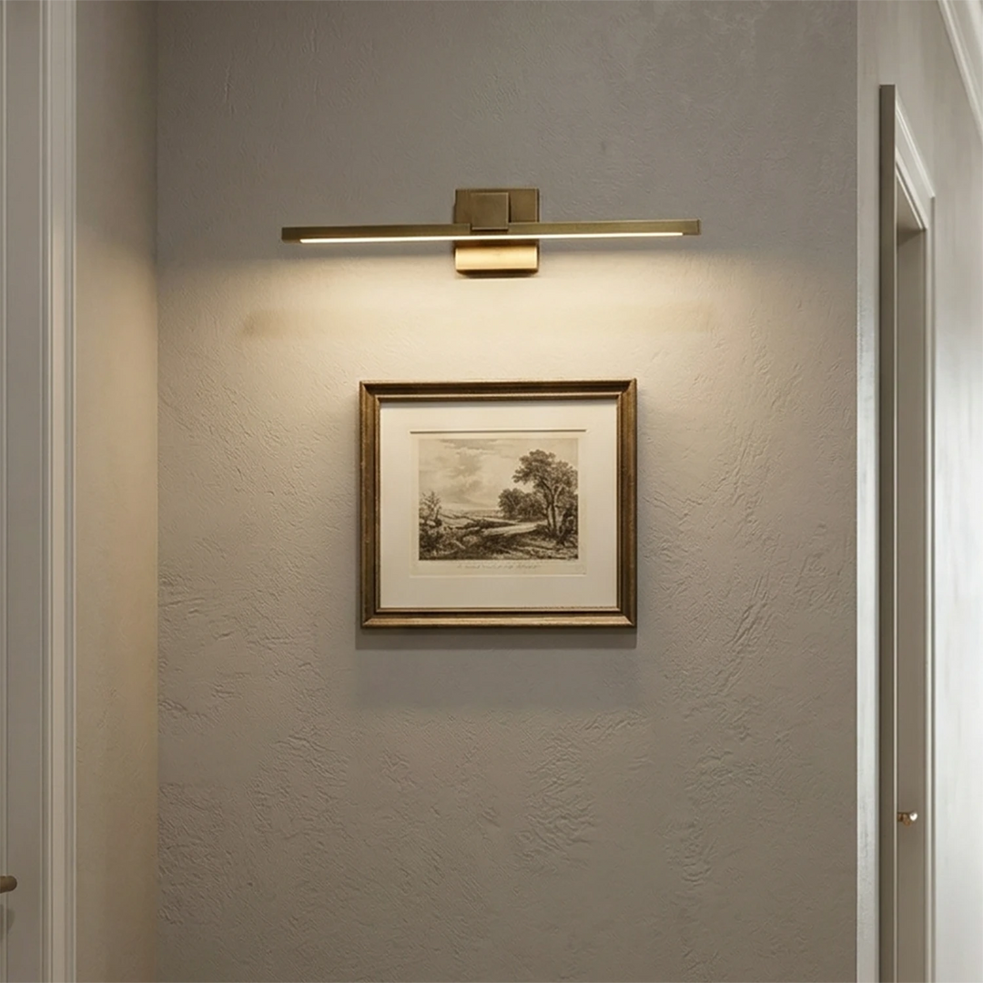 Elegant Brass Wall Sconce Lighting with Integrated LED – Picture Light for Artwork, Antique Finish, 15.7 to 39.4 Sizes 3