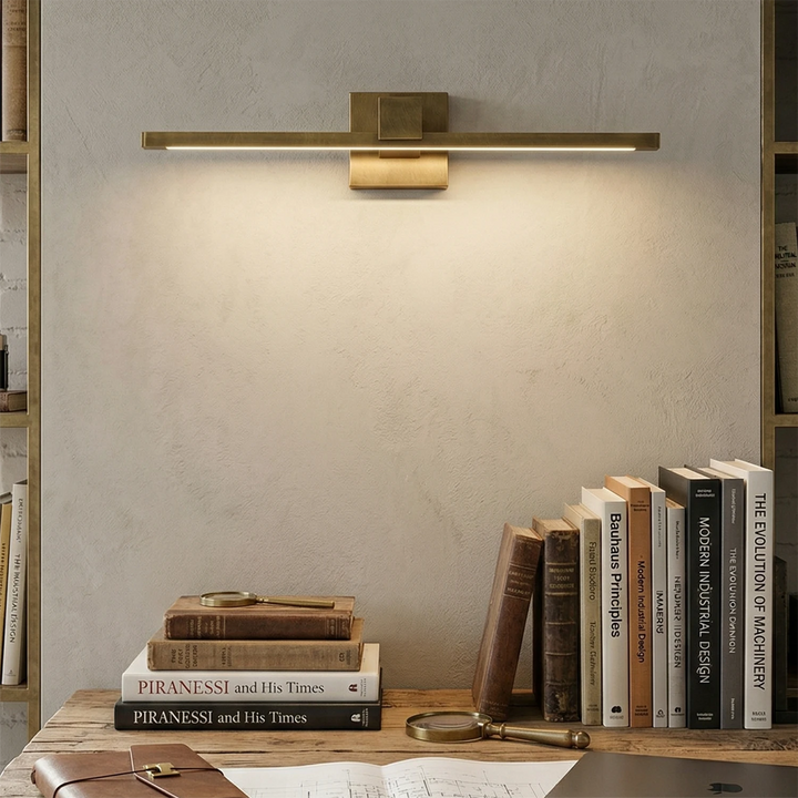 Elegant Brass Wall Sconce Lighting with Integrated LED – Picture Light for Artwork, Antique Finish, 15.7 to 39.4 Sizes 6