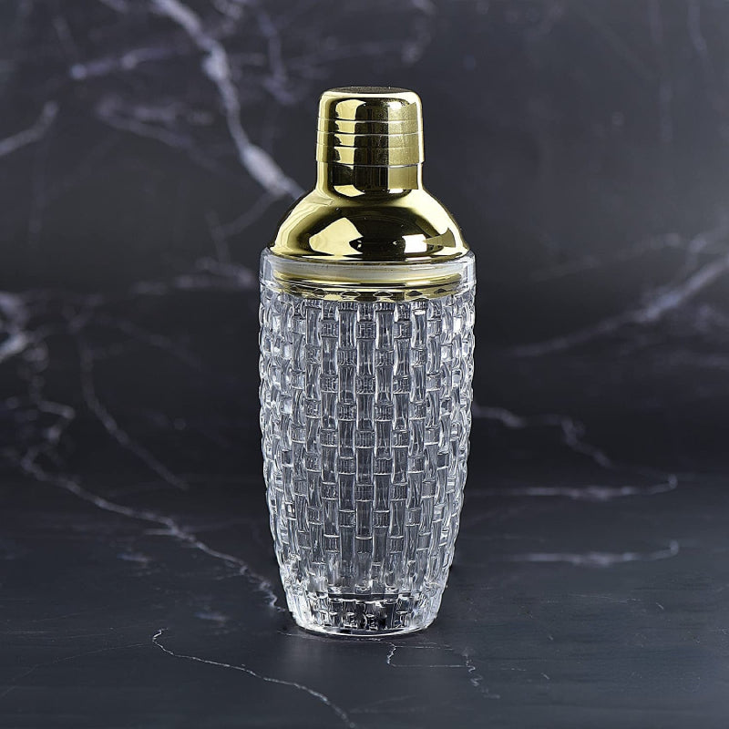 Elegant Cocktail Shaker Set with Gold Accents – Eco-Friendly Glass and Stainless Steel Boston Shaker for Mixology 2