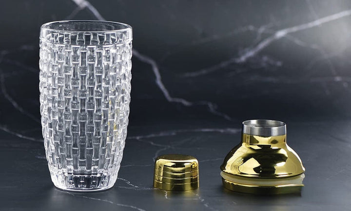Elegant Cocktail Shaker Set with Gold Accents – Eco-Friendly Glass and Stainless Steel Boston Shaker for Mixology 4
