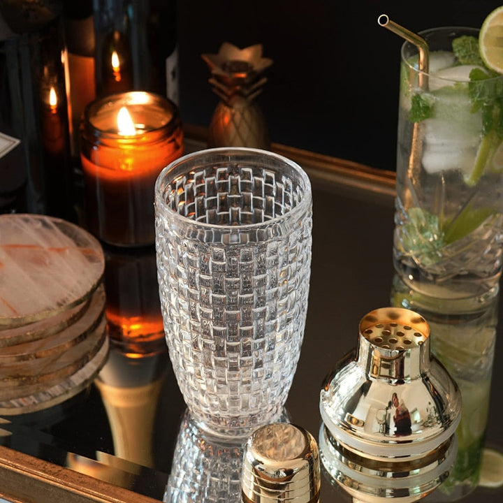 Elegant Cocktail Shaker Set with Gold Accents – Eco-Friendly Glass and Stainless Steel Boston Shaker for Mixology 6