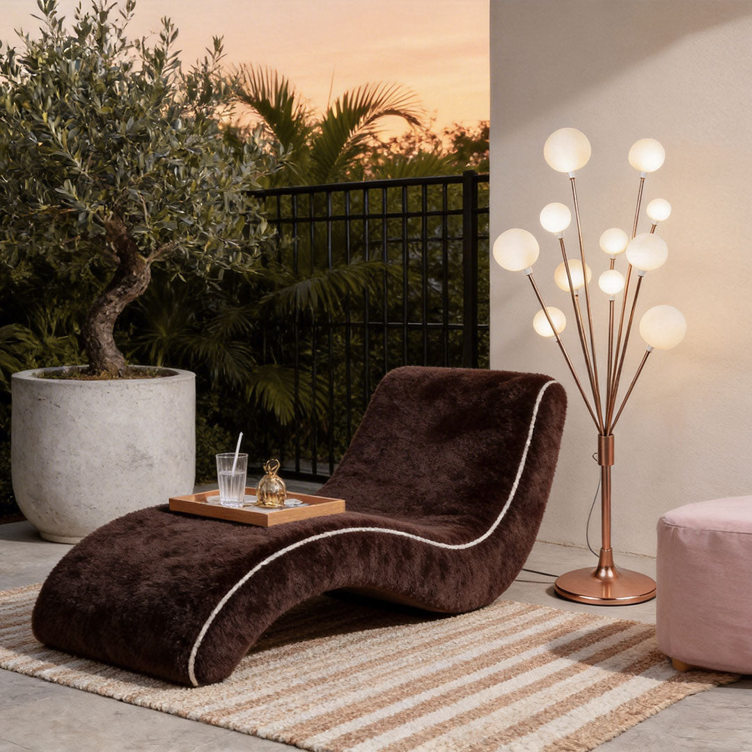 Elegant Floor Lamp Decor with Happiness Fruit Tree Design – Gold and Silver Options 4