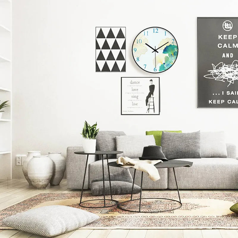 Elegant Floral Wall Clock with Silent Quartz Movement – 25 cm Decorative Timepiece 1