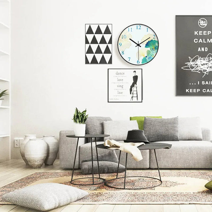 Elegant Floral Wall Clock with Silent Quartz Movement – 25 cm Decorative Timepiece 1