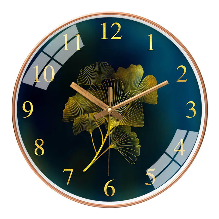 Elegant Floral Wall Clock with Silent Quartz Movement – 25 cm Decorative Timepiece 10