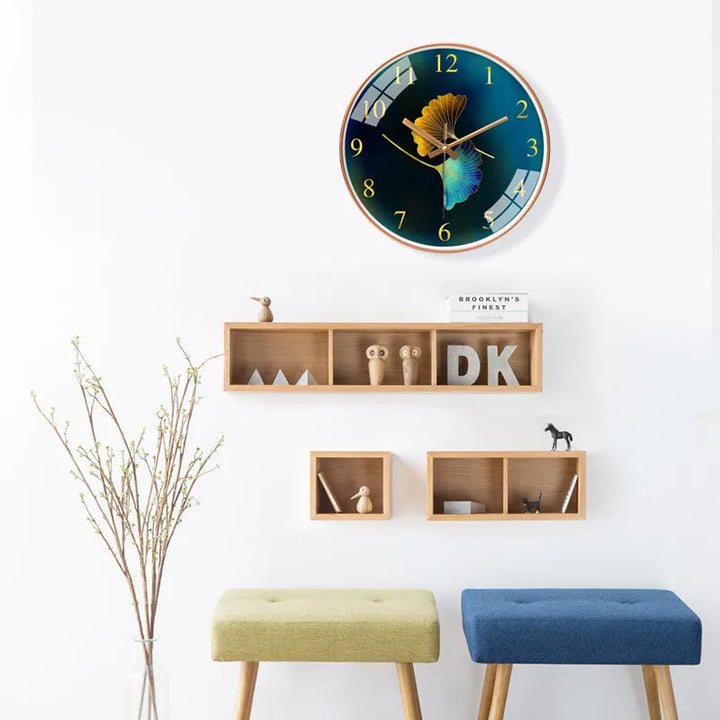 Elegant Floral Wall Clock with Silent Quartz Movement – 25 cm Decorative Timepiece 2