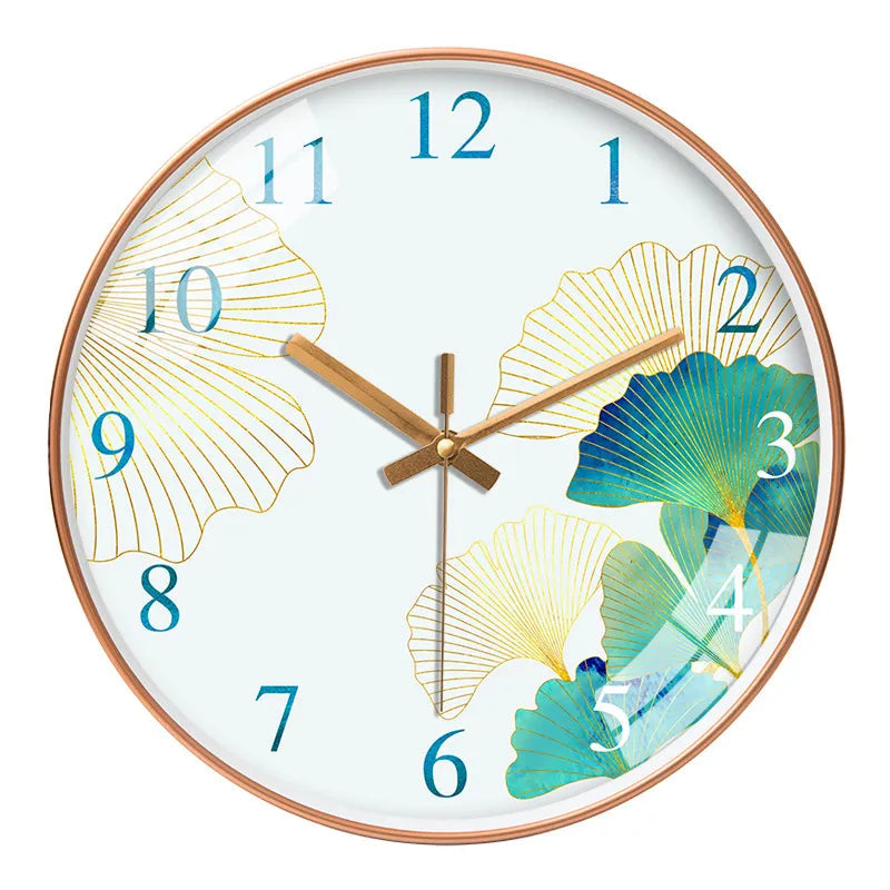 Elegant Floral Wall Clock with Silent Quartz Movement – 25 cm Decorative Timepiece 4