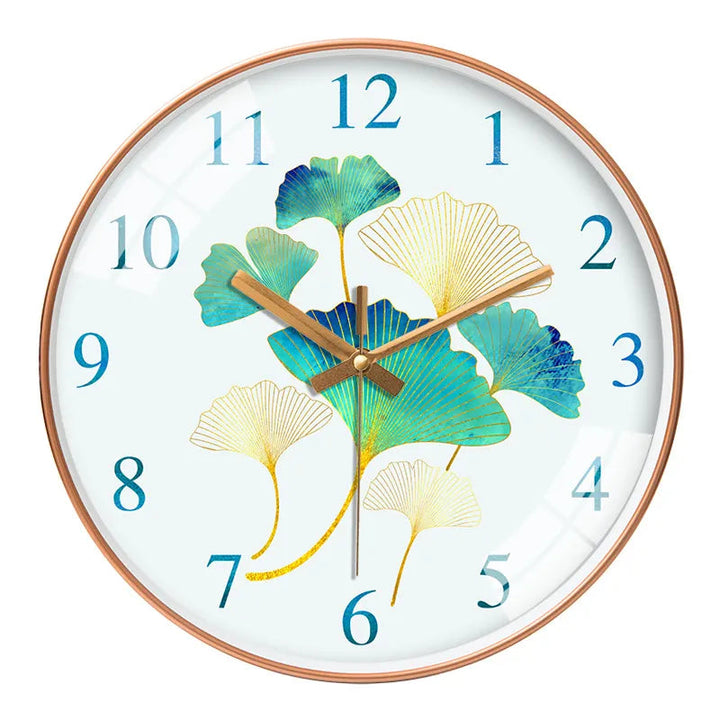 Elegant Floral Wall Clock with Silent Quartz Movement – 25 cm Decorative Timepiece 6