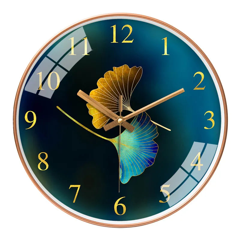 Elegant Floral Wall Clock with Silent Quartz Movement – 25 cm Decorative Timepiece 8