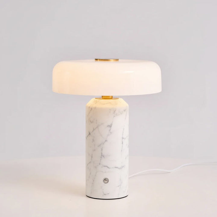 Elegant Marble Table Lamp with Built-in Battery – Portable Cordless Lighting for Living Room or Bedside 10