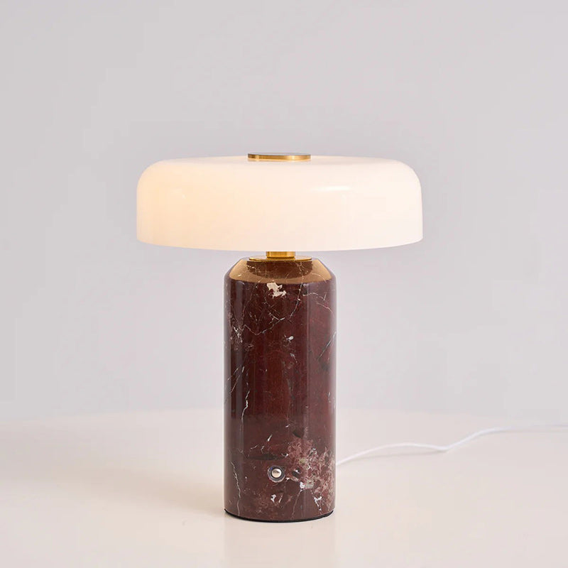 Elegant Marble Table Lamp with Built-in Battery – Portable Cordless Lighting for Living Room or Bedside 9