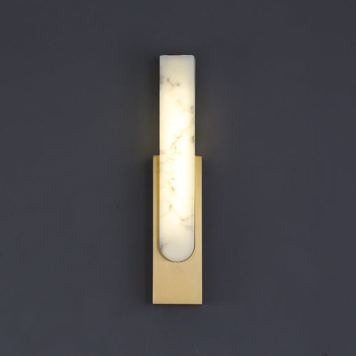 Elegant Marble Wall Lamp with LED Light and Gold Accents – Chic Vertical Design 4