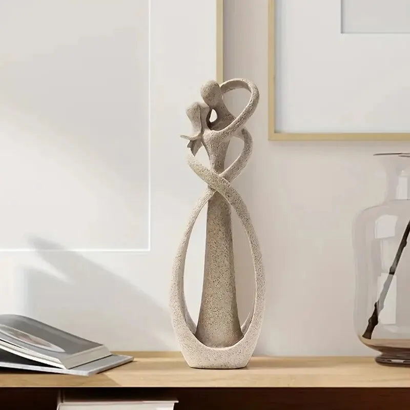 Elegant Romantic Resin Sculpture – AmorSculpt for Timeless Home Decor 0