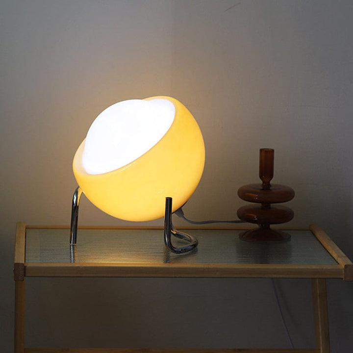 Elegant Table Lamp with Frosted Glass – USB Powered Bedside Lamp for Cozy Ambiance in Bedroom or Living Room 3