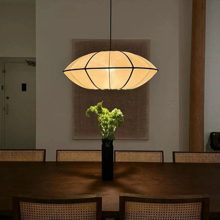 Elegant UFO Pendant Light – Silk Hanging Lamp for Cozy Ambiance in Multiple Colors and Sizes 2
