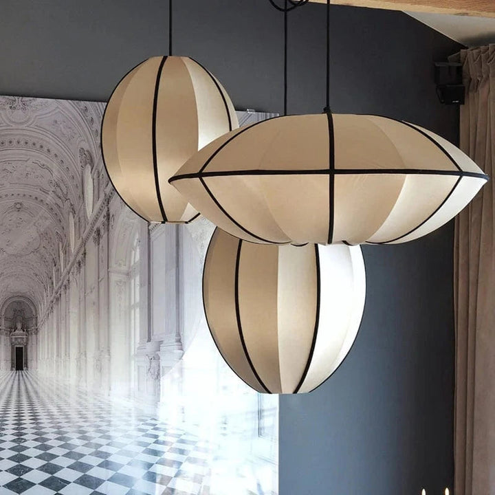 Elegant UFO Pendant Light – Silk Hanging Lamp for Cozy Ambiance in Multiple Colors and Sizes 4