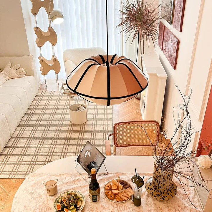 Elegant UFO Pendant Light – Silk Hanging Lamp for Cozy Ambiance in Multiple Colors and Sizes 5
