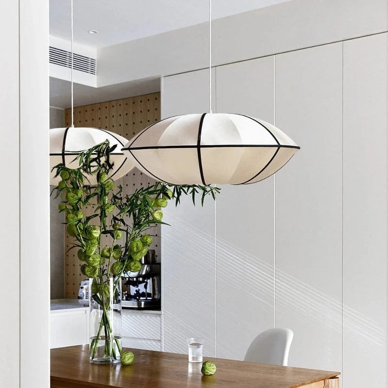 Elegant UFO Pendant Light – Silk Hanging Lamp for Cozy Ambiance in Multiple Colors and Sizes 7